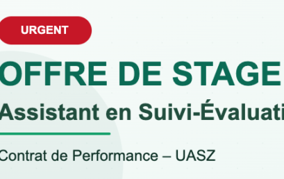 Offre de Stage : Assistant Suivi-Évaluation du CDP de l&rsquo;UASZ