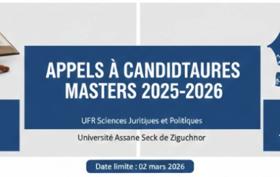 Appels à candidatures Master Administration des Collectivités Territoriales et Master Droit Privé