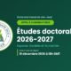 Appel à candidatures doctorat 2026-2027 – École doctorale ED-ESH, Université Assane Seck de Ziguinchor